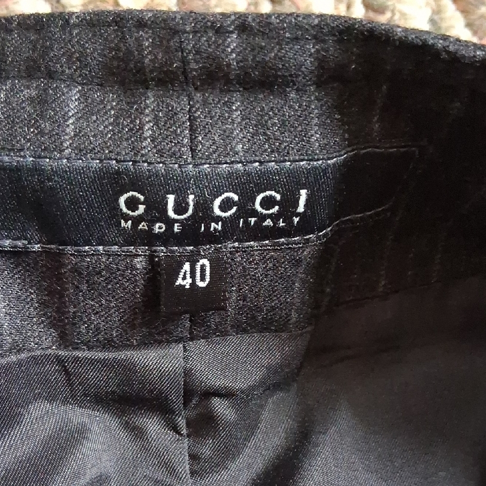 Gucci Black And Gray Pinstripe Skirt - Picture 5 of 7